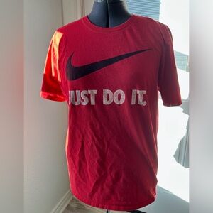 Nike Red Short Sleeve Tee with Slogan
